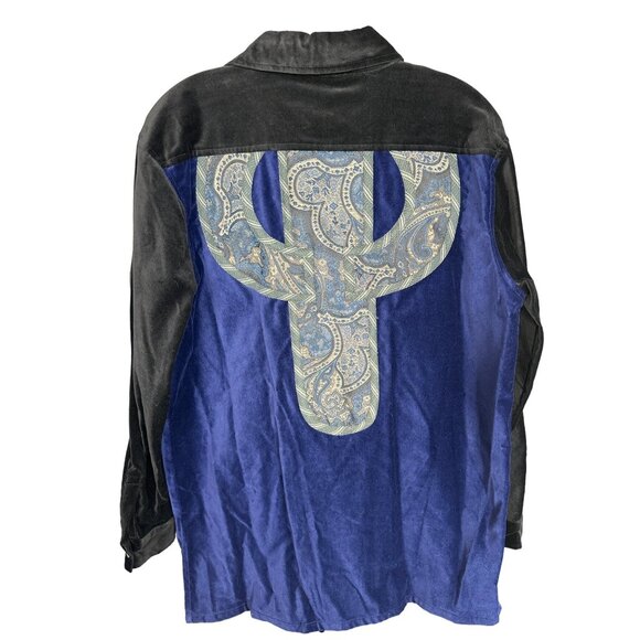 Vintage Cactus Patchwork Womens Small button shirt Koos of Course Top new - Picture 1 of 8